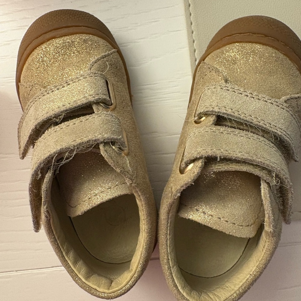 Gold Glitter Kids Shoes